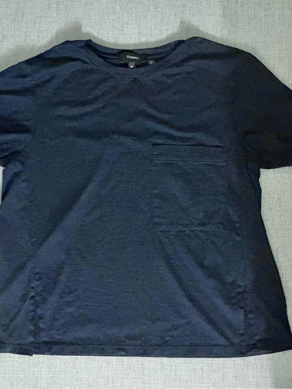 Like New Theory Navy Short Sleeve Pocket Tee